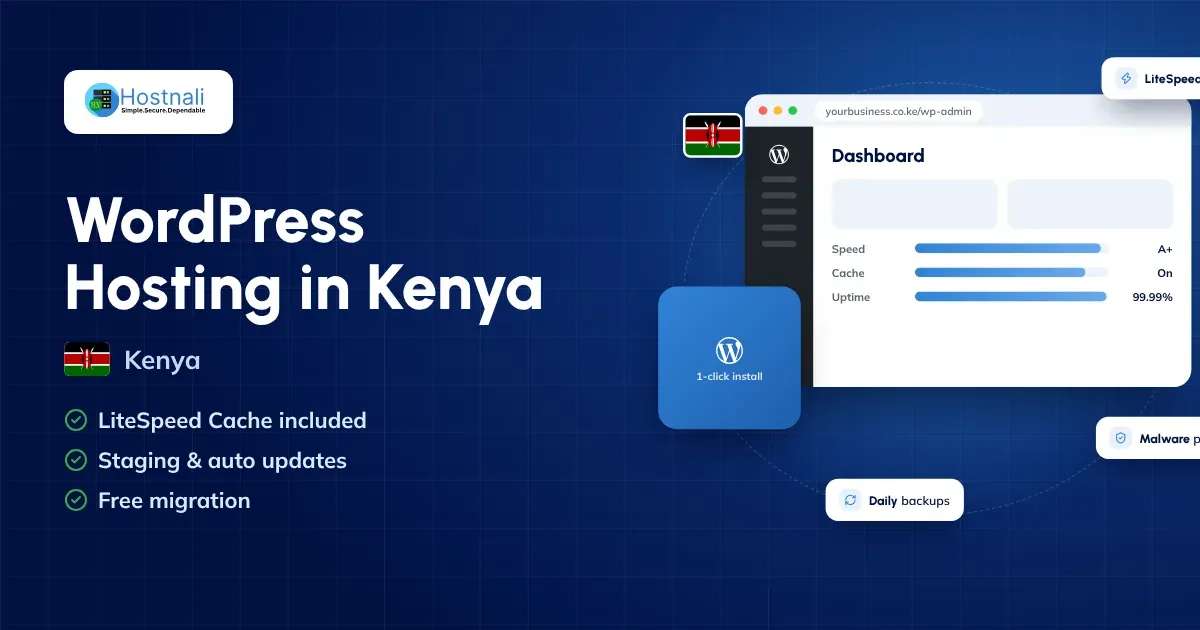 WordPress hosting in Kenya with LiteSpeed Cache, staging and automatic updates