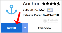 How to Install Anchor CMS via Softaculous in cPanel? - Anchor install button