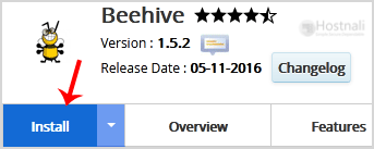 How to Install Beehive Forum via Softaculous in cPanel? - Beehive install button