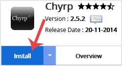 How to Install Chyrp via Softaculous in cPanel? - Chyrp install button