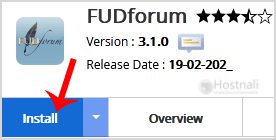 How to Install FUDforum via Softaculous in cPanel? - FUDforum install button