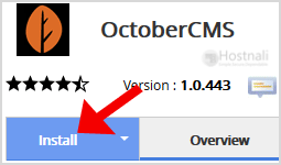 How to Install OctoberCMS via Softaculous in cPanel? - OctoberCMS install button