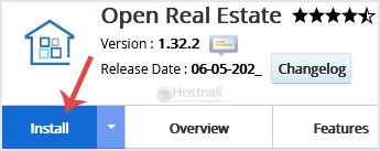 How to Install Open Real Estate via Softaculous in cPanel? - OpenRealEstate install button