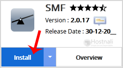 How to Install SMF Simplemachine Forum via Softaculous in cPanel? - SMF install button