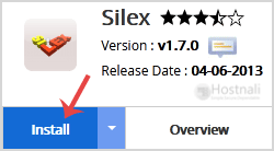 How to Install Silex via Softaculous in cPanel? - Silex install button