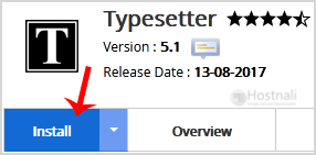How to Install Typesetter via Softaculous in cPanel? - Typesetter install button
