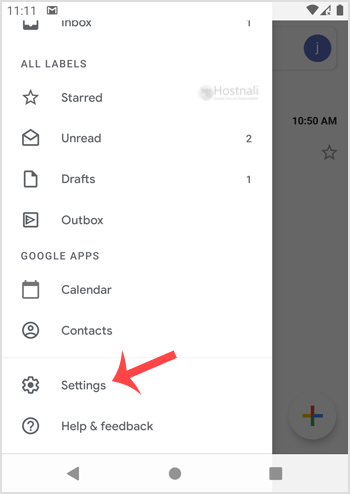 How to set a custom email signature in an Android mobile? - android email setting change
