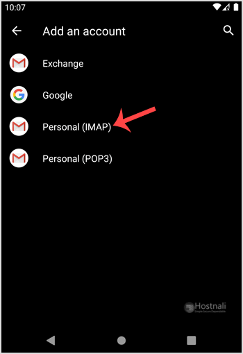 How to Add a cPanel email account to an Android mobile? - android imap cpanel add