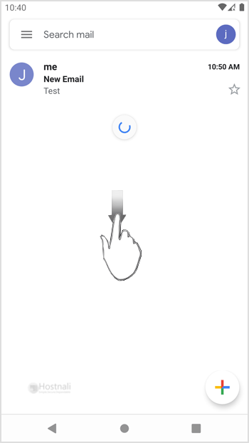 How to Fetch - Sync email on your Android mobile? - android swipe down refreshemail cpanel