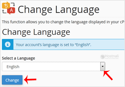 How to Change the Language of your cPanel? - change langauge config