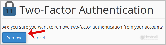 How to Disable the Two-Factor Authentication on Your cPanel Account? - cpanel 2fa disable confirm