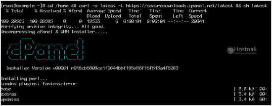 How to install cPanel? - cpanel installation started on console