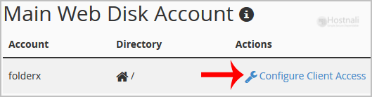 How to Access cPanel Web Disk? - cpanel webdisk configure client access