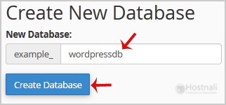 How to create a database in cPanel? - create db