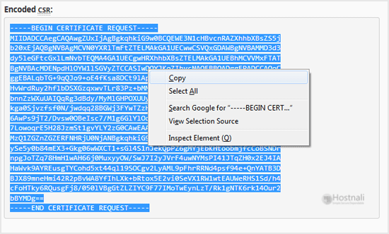 How to retrieve a CSR from cPanel? - csr code copy