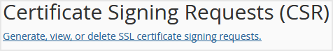 How to retrieve a CSR from cPanel? - csr select