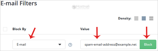 How to block email using Spam Filters in DirectAdmin? - da block spamemail