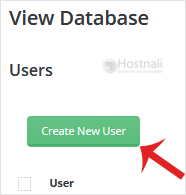 How to create a new database user in DirectAdmin? - da create newuser mysql