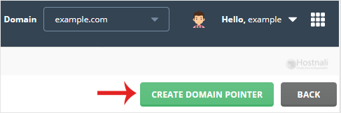 How to create a domain pointer in DirectAdmin? - da createdomainpointer btn