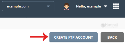 How to create an FTP Account in DirectAdmin? - da createftp accountbtn