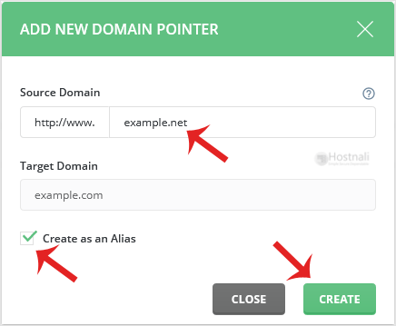 How to create domain Alias in DirectAdmin? - da domainpointer createalias