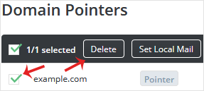 How to remove domain pointer in DirectAdmin? - da domainpointer remove