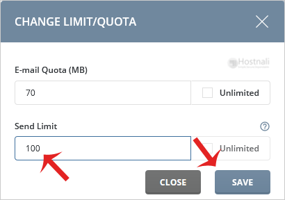 How to change the email sending limit in DirectAdmin? - da email sendlmt quota