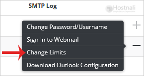 How to change the email sending limit in DirectAdmin? - da emailacct plusmail lmt
