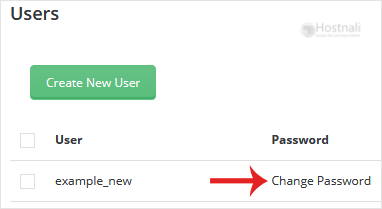 How to change a database user password in DirectAdmin? - da mysql change pass option