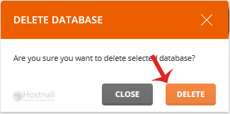 How to delete your database in DirectAdmin? - da mysql confirmdel