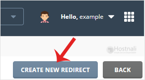 How to redirect your website in DirectAdmin? - da siteredirection createbtn