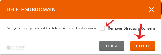 How to remove sub-domain in DirectAdmin? - da subdomain remove confirm opt