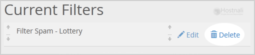 How to Delete Account Level/Global Email Filter in cPanel? - delete filter