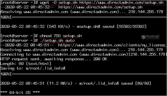 How to Install DirectAdmin on CentOS? - directadmin installation command step1