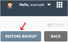 How to Restore a Backup you Generated Earlier in DirectAdmin? - directadmin topside restorebtn