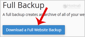 How to generate and download a full backup of your cPanel Account? - download button full backup