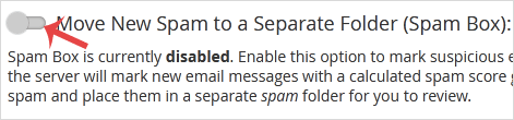 How to enable Apache SpamAssassin and SpamBox in cPanel? - enable spambox cpanel
