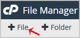 How to create a new folder or files in the cPanel File Manager? - filemanager