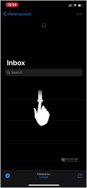 How to check/fetch an email on Apple/iOS? - ios apple screen swipe