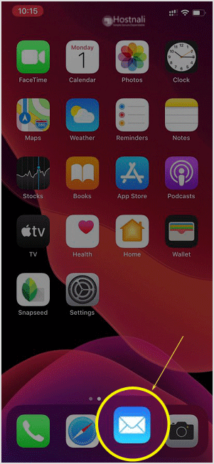 How to check/fetch an email on Apple/iOS? - ios mail icon home