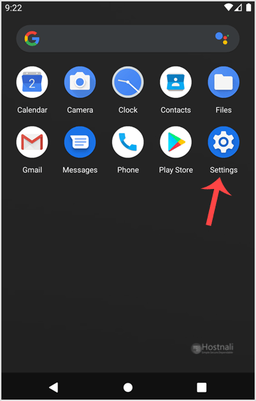 How to Add a cPanel email account to an Android mobile? - open settings android mobile