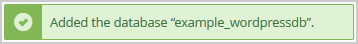 How to create a database in cPanel? - paper db added successfully