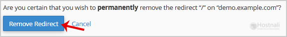 How to Remove Domain Redirect in cPanel? - paper domain redirect remove