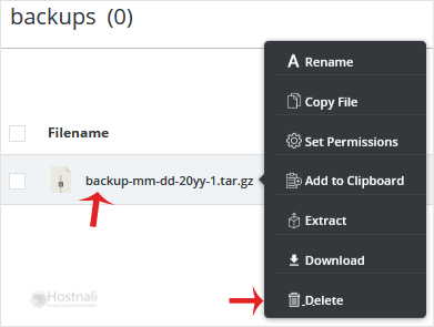 How to Remove a Backup File from Your DirectAdmin? - remove backup file