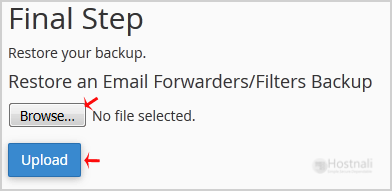 Restore cPanel Backup? - restore upload