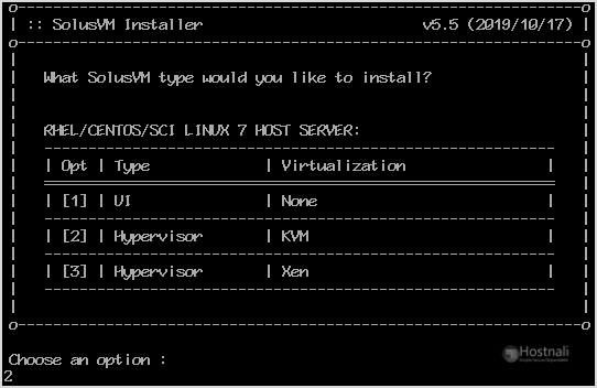 How to Install the SolusVM Slave on CentOS 7? - solusvm slave chose virtualization