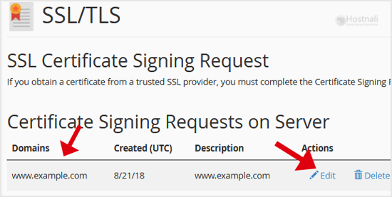 How to retrieve a CSR from cPanel? - ssl csr retrive edit cpanel
