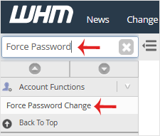 How to force cPanel users to change their passwords using WHM? - whm forcepassword change reseller
