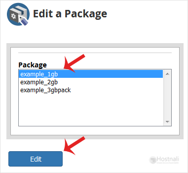 How to Edit a hosting package in WHM? - whm reseller edit select package