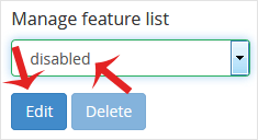 How to Disable features that cannot be overridden by another feature list from WHM Root? - whm reseller feature manager disable dropdown